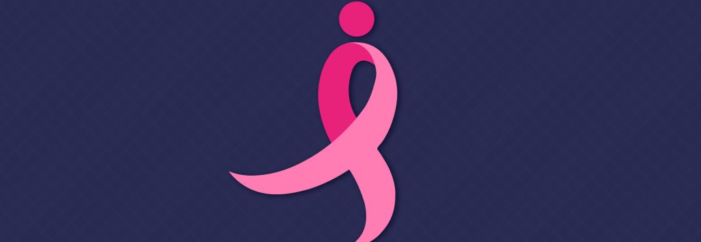 Graphic of breast cancer awareness logo