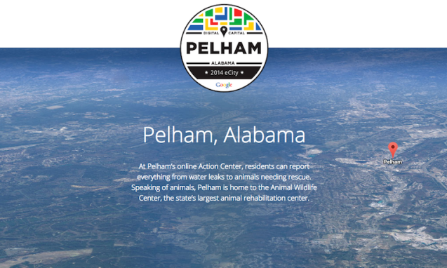 A google maps image overlooking Pelham, Alabama
