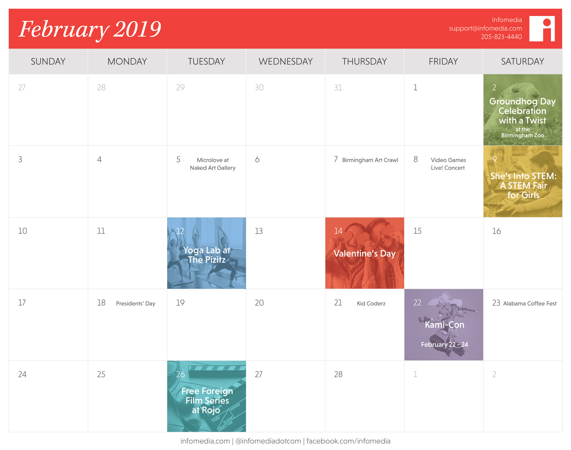 Our Free February 2019 Birmingham Calendar is Here! - Infomedia