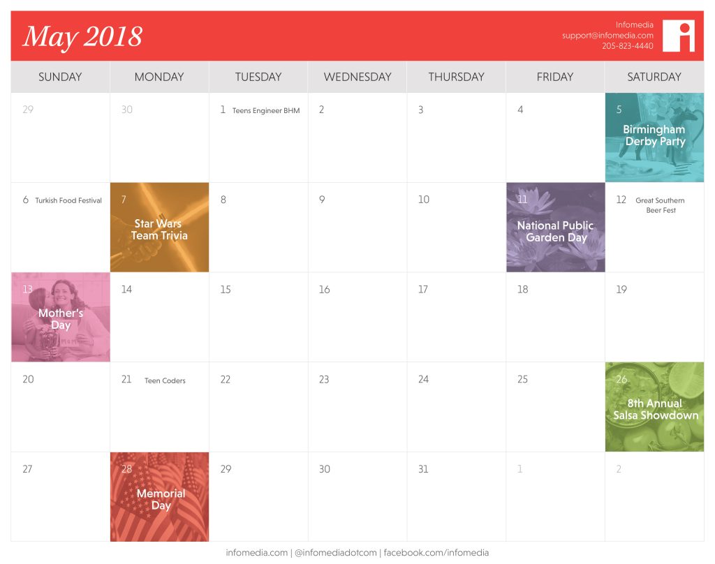 calendar of events happening in birmingham