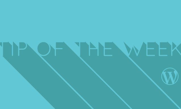 A blue graphic for "Tip of the Week"