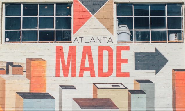 Beautiful mural that says "Atlanta Made" in Atlanta, Georgia